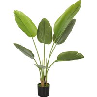 HOMCOM Plante artificielle intérieure 109 cm, arbre artificiel avec pot en plastique et terreau floqué, vert