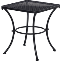 Outsunny Table basse de jardin avec grille de plateau cadre en métal piètement incurvé 45l x 45P x 50H cm noir