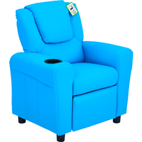 HOMCOM Childrens Recliner Armchair W/ Cup Holder-Blue