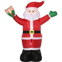 8ft Inflatable Christmas Santa Claus Holds Light Sign Blessings Blow Up Outdoor LED Yard Display Lawn Garden Party