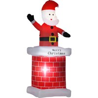 7ft Christmas Inflatable Santa Claus Chimney Blow Up Outdoor LED Garden Display Lawn Party
