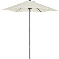 Outsunny Parasol Rond Jardin Grande Taille Ø1,96x2Hm Mât Aluminium Toile Beige Aosom France