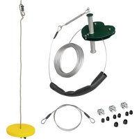 Outsunny Kits de tyroliennes pour enfants 6-10 ans poignée antidérapante corde réglable dispositif de protection d'arbre Aosom France