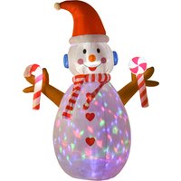 2.4m Christmas Inflatable Snowman Candy Rotating Lighted Home Indoor Outdoor Garden Lawn Decoration Party Prop