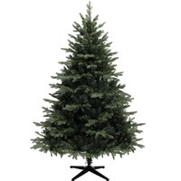 HOMCOM 6ft Artificial Spurce Christmas Tree with 1696 Branch Tips and Foldable Steel Base, Realistic Hinged Tree, Holiday, Green Aosom UK