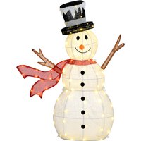 3FT Lighted Christmas Snowman Waterproof Light up Yard Xmas Decor 78 Warm LED Lights Indoor Outdoor Garden Aosom UK