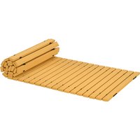 Outsunny Allée chemin de jardin en lattes de bois enroulable - bois massif de pin 185 x 60 cm Aosom France