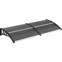 Waterproof Door Canopy Awning Outdoor Window Rain Shelter Cover Front Back Door Porch 200 x 75cm Aosom UK