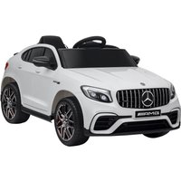 HOMCOM Voiture véhicule électrique enfants 12 V 35 W V. 3-5 Km/h télécommande effets sonores + lumineux blanc Mercedes GLC AMG