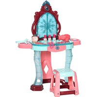 AIYAPLAY Ensemble Coiffeuse avec Tabouret pour Enfants de 3-6 Ans, Lumières, Musique et Accessoires Inclus