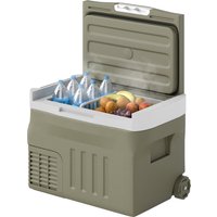 Outsunny Réfrigérateur Portatif Électrique 30L Réfrigérateur de Voiture 12V/24V -20℃ à +20 ℃ avec Écran LED Tactile 61x39x41,5 cm Vert