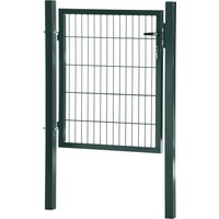 HOMCOM Portail de Jardin Portillon Porte de Jardin Porte de Cour en Acier Poignée Serrure et Clés 97 x 150 cm Vert