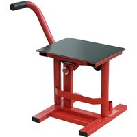 HOMCOM Lève moto béquille d'atelier stand moto tout-terrain moto cross supermotard hauteur réglable rouge et noir