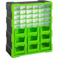 DURHAND Boîte de rangement pour pièces de petites dimensions avec 39 compartiments Vert L38 x l16 x H47,5 cm
