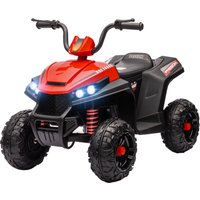 AIYAPLAY Quad Électrique pour Enfants de +3 Ans avec Batterie 12V Phares Musique Avant et Arrière Charge 30 kg Rouge