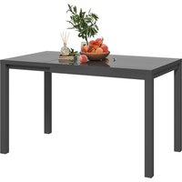 Outsunny Table de Salle à Manger Extensible d'Extérieur de 85-125 cm pour 4-6 Personnes Table Rectangulaire pour Porche Terrasse Jardin