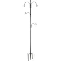 PawHut Mangeoire Décorative Extérieure pour Oiseaux avec 4 Crochets Design Élégant Noir Aosom France