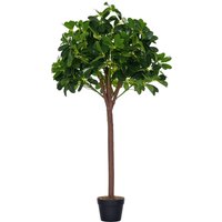 Outsunny Arbre Artificiel Plante Artificiel Alstonia scholaris Hauteur 1,2 m Tronc Branches Lichen 693 Feuilles Grand réalisme Pot Inclus