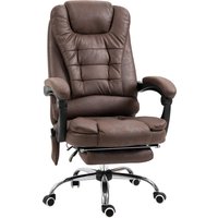 Vinsetto Fauteuil de Bureau Massant avec Chauffage, Inclinaison et Hauteur Réglable, Marron