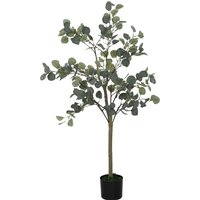 HOMCOM Plante artificielle, arbre artificiel, réaliste, pot en ciment, sans entretien, vert