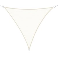 Outsunny Voile d'Ombrage Triangulaire 6x6x6m, Voile en Polyester Protection UV, Blanc Crème