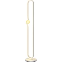 HOMCOM Lampe de Sol LED, Design Notes de Musique, Abat-Jour en Verre, Métal, Plastique, Blanc