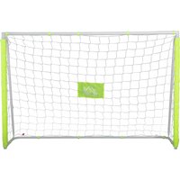 HOMCOM But de Football d'Extérieur en Métal avec Cible et Poteaux en Tissu Oxford, 186x62x123 cm, Jaune