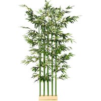 HOMCOM Bambou Artificiel, Plante Artificielle, Plante Décorative, Aspect Réaliste, Facile d'Entretien, pour Usage Domestique, Hauteur de 180 cm, Vert