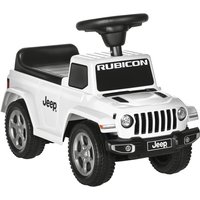 AIYAPLAY Porteur trotteur enfants voiture licence jeep 18-36 mois coffre - 63,5 x 29 x 42 cm blanc