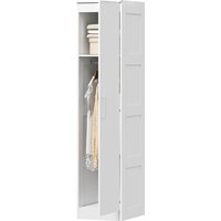 HOMCOM HOMCOM Kleiderschrank Mehrzweckschrank mit Kleiderstange, Regal, Soft-Close-Tür Garderobenschrank Schrank Drehtürenschrank für Schlafzimmer 40 x 52 x 180 cm Weiß Aosom