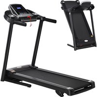 HOMCOM Folding Treadmill Machine Electric Motorised Running Machine 12 Preset Programs w/ LED Display, Drink & Phone Holder Aosom UK