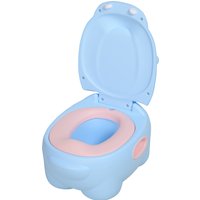 HOMCOM Pot Pour Enfants 6 Mois-48 Mois Antidérapant Hippopotame Bleu (40x30x23cm)