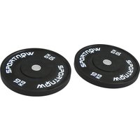 SPORTNOW Set de 2 Disques de Poids de 10kg pour Haltères et Haltères avec Attache Ø5cm, Noir