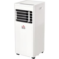 HOMCOM Climatiseur Mobile 2 en 1 Climatisation Déshumidification avec Télécommande Classe Énergétique A Minuterie 765 W