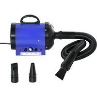 PawHut Sèche-cheveux animaux sèche-poils toilettage séchoir pulseur pour chiens chats animaux 2800 W 3 ambouts vitesse chaleur réglables