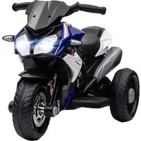 HOMCOM Moto électrique enfants 3 roues 6 V, voiture électrique enfants 3 à 5 ans, effets lumineux et sonores, 86x42x52cm, noir