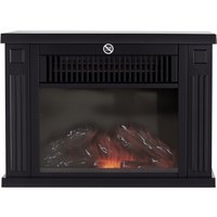 HOMCOM Cheminée électrique poêle Style Contemporain Thermostat 600-1200 W Blanc