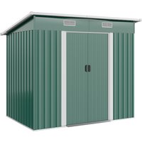 7 x 4 ft Tool Shed Bike Storage Shed Sliding door Air vents Tool Storage Box Backyard Patio Lawn Aosom UK