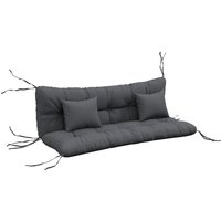 Outsunny Ensemble de 4 coussins d'extérieur pour balancelle de jardin, 1 coussin d'assise couss
