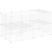 DIY 36 Panel Pet Playpen Metal Wire Fence Chinchilla Hedgehog Bunny Indoor Outdoor Use