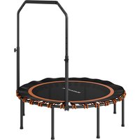 SPORTNOW Trampoline de fitness avec rampe ajustable, trampoline sportif pour l'intérieur et l'extérieur, acier, plastique, orange