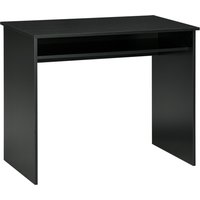 HOMCOM Computer Writing Desk with Storage Compartment Workstation Learning Center for Home Office 90W x 50D(cm) - Black Aosom UK