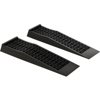 HOMCOM Lot de 2 Rampes Plastique des Voiture Max. 3000 Kg Antidérapant 70 x 20 x 8 cm Noir aosom france