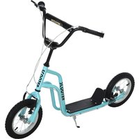 HOMCOM Kids Adjustable Steel Kick Scooter with Anti-Slip Footplate, Smooth Ride, for Boys & Girls, Blue/Black Aosom UK