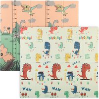 AIYAPLAY Tapis de Jeu pour Bébé 196 x 176 x 1,5 cm Pliable Tapis de Rampement à Double Face Multicolore
