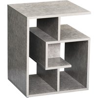 Aosom 31% Discount on HOMCOM 3Tier Side Table with Open Shelves Cement Finish