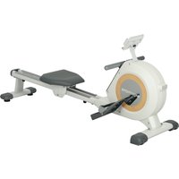 SPORTNOW Rameur magnétique 16 niveaux avec écran LCD et support de téléphone, rangement vertical, pour l'entraînement à domicile