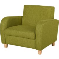 HOMCOM Children Armchair Mini Sofa Wood Frame Anti-Slip Legs High Back, Cat Scratch Resistant Aosom UK