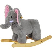 Aosom Enjoy 21% Discount on HOMCOM Plush Elephant Rocking Horse for Children