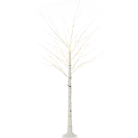 6ft Artificial Birch Tree Light 96 Warm Pre Lit LED Light Indoor Covered Outdoor Use